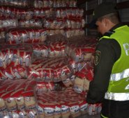 27,7 toneladas de alimentos de contrabando fueron incautados en la vía Puerto Santander-Cúcuta a finales de enero. Archivo