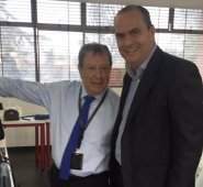 El aspirante a la alcaldía de cúcuta, Carlos Luna Romero, se reunió con el empresario Mario Hernández. Cortesía