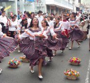 Los estudiantes desfilaron por las principales calles de Ocaña y dieron a conocer sus talentos artísticos. Daicy Echeverry