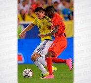 La Selección Colombia igualó a un gol frente a Perú, en un partido amistosos en EEUU. AFP