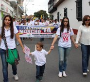 Los ocañeros han organizado varias marchas para pedir la liberación de Ramón José Cabrales Camacho. Archivo