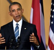 Barack Obama pronuncia un discurso en Cuba. AFP
