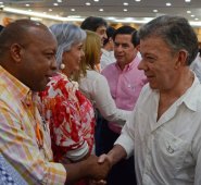 Juan Manuel Santos estuvo en Cúcuta para participar del Foro Nacional de Diputados, en el que explicó los avances del proceso de diálogos de La Habana. Rodrigo Sandoval