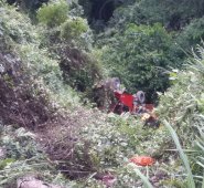 Este es el abismo en el que rodó el veículo. Juan Carlos Rojas Peñaranda