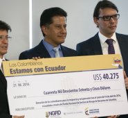 Los colombianos también donaron 520 millones de pesos en la cuenta habilitada por el Gobierno de Ecuador. Colprensa