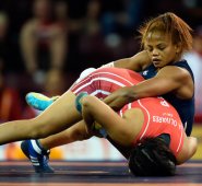 Jackeline Rentería se fracturó durante los entrenamientos previo al Grand Prix de Polonia donde se encuentra la deportista. Archivo