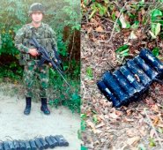 “Los terroristas del Eln unieron con cables cada una de las trampas mortales con el objetivo de generar una explosión en cadena”, informó el Ejército. Ejército Nacional