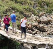 La dificultad de acceso para estudiantes y campesinos a las zonas aledañas a La Camacha podría empeorar, cuando se acentúen las lluvias en el país. Cortesía