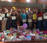 Las mujeres mostraron sus creaciones en el Centro Integral de Atención a la Familia (Ciaf) La Libertad. Cortesía