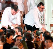 Al evento realizado en la ciudad de Cartagena llegaron unos 15 presidentes y jefes de Estado, el rey emérito Juan Carlos I, el secretario General de la ONU Ban Ki-moon, y el secretario de Estado de Estados Unidos John Kerry. AFP