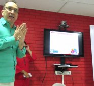 El director del Instituto Departamental de Salud (IDS), Juan Alberto Bitar, cuando presentaba el informe de lepra en el departamento a los medios de comunicación de Cúcuta. Orlando Carvajal