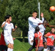 El club rojinegro sigue afinando su estilo de juego para enfrentar el próximo martes a Boyacá Chicó. Cortesía