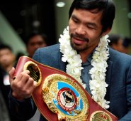 Elegido senador el pasado año, Pacquiao regresó al cuadrilátero el pasado 5 de noviembre, siete meses después de su retirada. Archivo