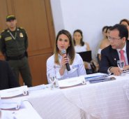 La sesión del consejo superior universitario de la Universidad de Pamplona contó con la presencia de la ministra de Educación y el gobernador. Cortesía