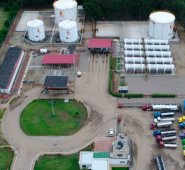 Vista aérea de la planta de abastecimiento de combustibles de Terpel, en el municipio Villa del Rosario. Cortesía