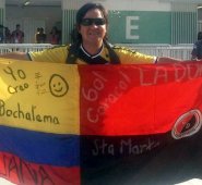 Jhon Otero estuvo presente en el partido de Colombia y Uruguay. Archivo