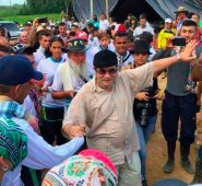 Timochenko viajo a la vereda de Caño Indio de Tibú, Norte de Santander, uno de los 26 puntos del país donde se concentra la guerrilla en cumplimiento del proceso de desarme, en el marco del Acuerdo de Paz. Tomada de Twitter