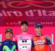 El boyacense pudo conservar por solo 11 segundos el segundo puesto del podio, delante del italiano Vincenzo Nibali. AFP
