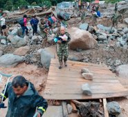 Según el Gobierno, avanza en la construcción de 300 viviendas para los damnificados. Colprensa