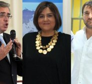 Germán Cardona, María Lorena Gutiérrez y Jaime Pumarejo. Archivo particular