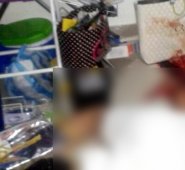 La mujer quedó tendida en una de las habitaciones. Cortesía