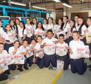 Los estudiantes recibieron una breve reseña de las actividades que se realizan en el periódico. Juan Pablo Cohen