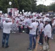 Una marcha por el centro de Cúcuta fue organizada para exigir la liberación de Víctor Julio Roqueme. La Opinión