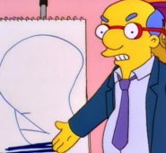 Escena donde Kirk Van Houten dibuja la dignidad Internet