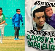 “Ojalá mi papá estuviera aquí para celebrar con él este golazo”, señaló Martín Elías Jr. Tomada de Instagram
