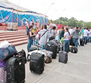 550 cucuteños partieron el sábado, para la sabana de Bogotá. Mario Caicedo