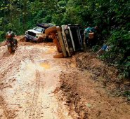 Los 37 kilómetros de la vía dan vergüenza. Cortesía