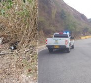 La bomba artesanal fue desactivada, el tiempo que la zona se mantuvo acordonada. Policía Nacional