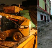 Fue necesario emplear maquinaria pesada para remover las cerca de diez toneladas de desechos. Ayer, la zona permanecía bajo vigilancia de la Policía ante el temor de que los vendedores informales retornaran al lugar con sus carretas. Cortesía