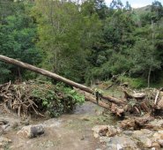 Los organismos de socorro de Pamplona buscan evitar hechos como el desbordamiento de la quebrada Monteadentro, que ocasionó pérdidas de cultivos y afectación estructural en viviendas y vías. Archivo