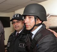 Moreno salió del Complejo Judicial de Paloquemao fuertemente custodiado. Archivo