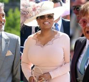 George Clooney, Oprah Winfrey y Elton John. AFP