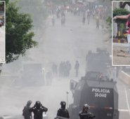 Algunas personas resultaron heridas por golpes, mientras que un mecánico salió lesionado al caer dentro de un canal de aguas lluvias. Cristian Herrera