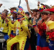 Aficionados de todas partes de Colombia fueron los embajadores en Moscú de los 50 millones de connacionales. Colprensa