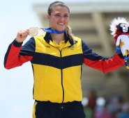 Se coronó campeona del BMX femenino. Colprensa