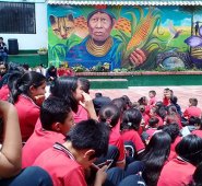 Este es el séptimo municipio en el que la pintora pamplonesa Claudia Luna Becerra deja su huella de color. Cortesía