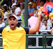 Juan Sebastián Cabal en la serie entre Colombia y Chile de 2017. Colprensa