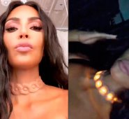 Kim Kardashian sorprendió con un collar que alumbraba al ritmo de su corazón. @ahuman