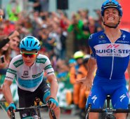 Miguel Ángel Lopez fue segundo en la etapa de este sábado. AFP