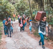 El artista Juan Duque, de Pamplona, elaboró un video documental en Chinácota, como parte de la propuesta ‘El viaje sonoro, recorridos de amplificación auditiva’. Cortesía Leonardo Meza