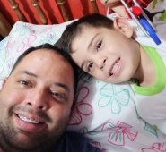 Edwin Contreras y su hijo Cristo José Contreras Arévalo.
 Cortesía