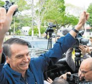 Tras la primera vuelta de ayer, Jair Bolsonaro quedó a las puertas de la presidencia de Brasil. AFP