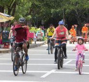 En la avenida Los Libertadores, en ambos sentidos, las familias salieron a disfrutar de la actividad ciclística recreativa. Alfredo Estévez