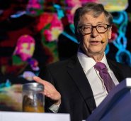 Durante un foro sobre el futuro de los retretes, celebrado en Pekín. AFP