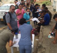 La brigada de salud se concentró en varios puntos de la ciudad, entre ellos, el Canal Bogotá. Cortesía