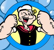 Popeye el marin sigue sacando músculo en su 90 cumpleaños. Internet